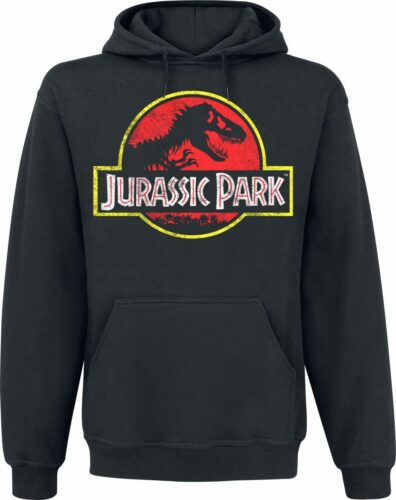 Jurassic Park Distressed Logo mikina s kapucí černá