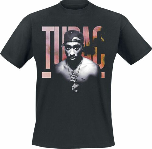 Tupac Shakur Pink Logo tricko černá