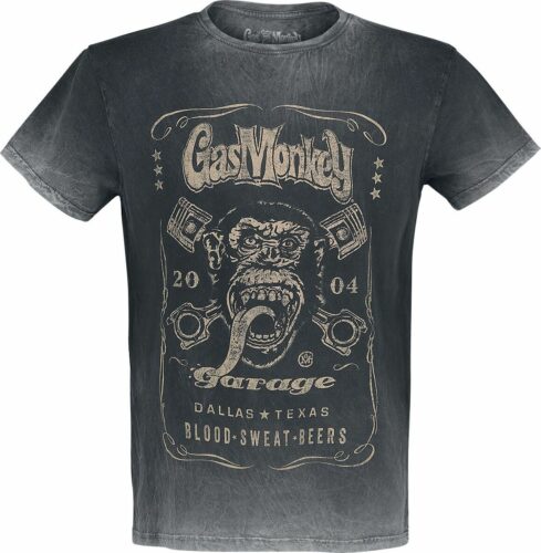 Gas Monkey Garage Vintage Logo tricko černá