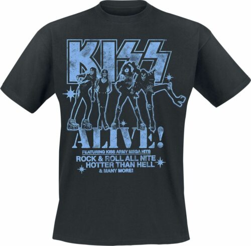 Kiss Alive Hottest Band tricko černá