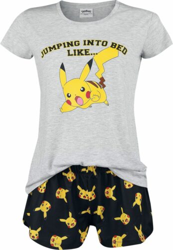 Pokémon Pikachu - Jumping Into Bed Like ... pyžama bílá/žlutá/cerná