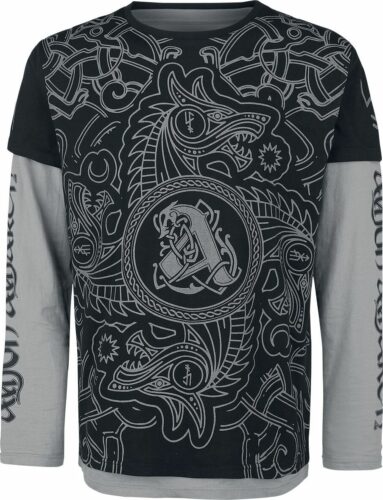 Amon Amarth EMP Signature Collection tricko s dlouhým rukávem cerná/šedá