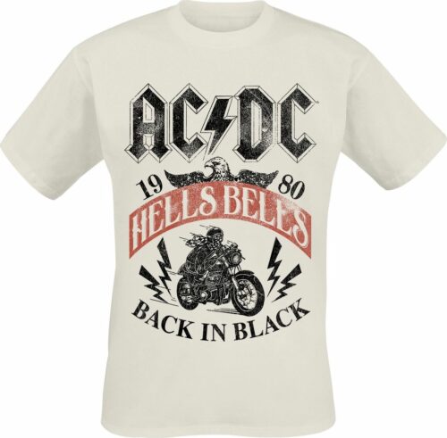 AC/DC Hells Bells 1980 tricko béžová