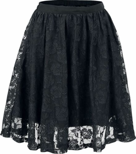 Forplay Lace Covered Skirt sukne černá