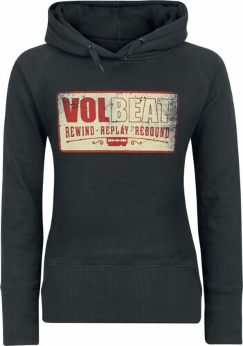 Volbeat RRR Square Logo dívcí mikina s kapucí černá