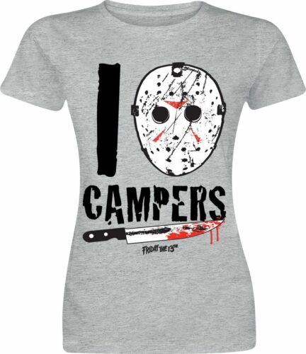 Friday The 13th I Jason Campers dívcí tricko smíšená svetle šedá