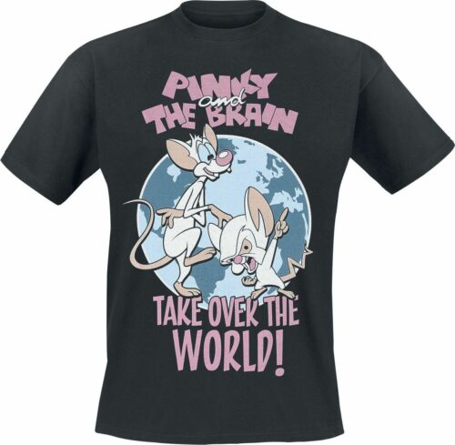 Animaniacs Pinky And The Brain - Take Over The World tricko černá