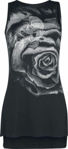 Alchemy England Skull and Rose dívcí top černá