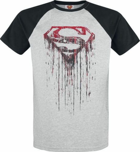 Superman Bloody Logo tricko smíšená šedo-černá