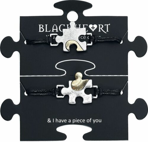 Blackheart Puzzle náramek cerná/stríbrná