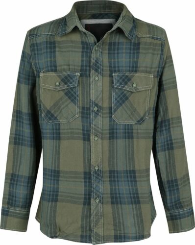 Brandit Checkshirt košile zelená/modrá