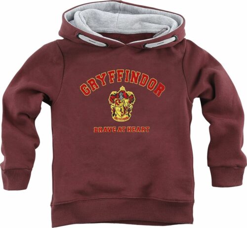 Harry Potter Gryffindor - Brave At Heart detská mikina s kapucí bordová