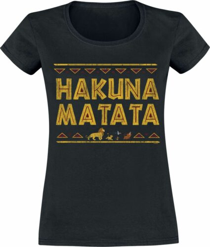 The Lion King Hakuna Matata dívcí tricko černá
