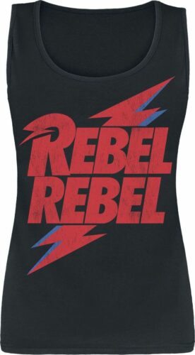 David Bowie Rebel Rebel dívcí top černá