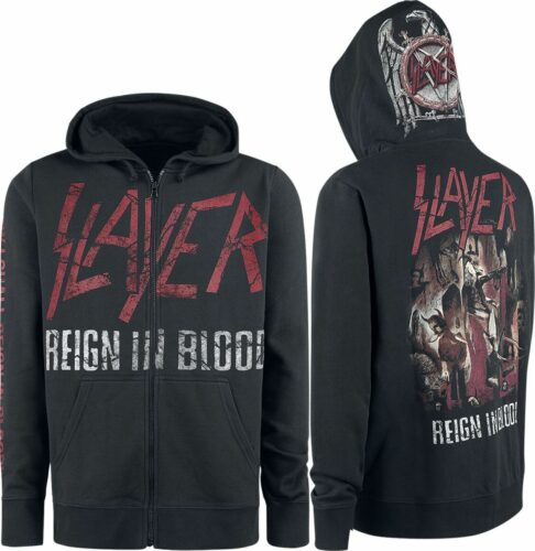 Slayer Reign In Blood mikina s kapucí na zip černá