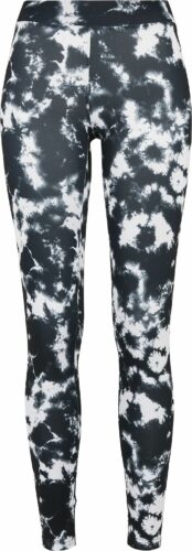 Urban Classics Ladies Tie Dye Legging Leginy cerná/bílá