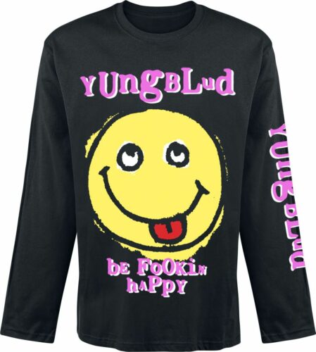 Yungblud Rave Smile tricko s dlouhým rukávem černá