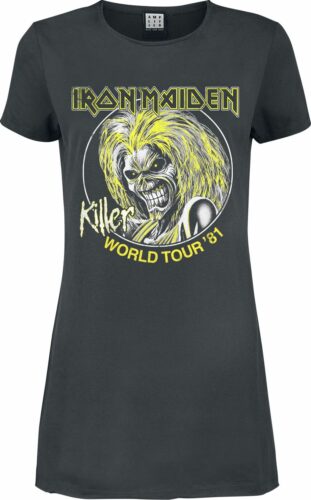 Iron Maiden Amplified Collection - Killer World Tour 81' šaty charcoal