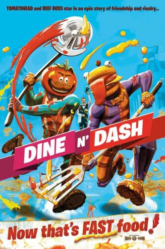 Fortnite Dine n' Dash plakát vícebarevný