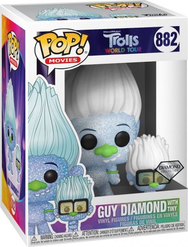 Trolls Vinylová figurka č. 882 World Tour - Guy Diamond with Tiny (třpytivá) Sberatelská postava standard