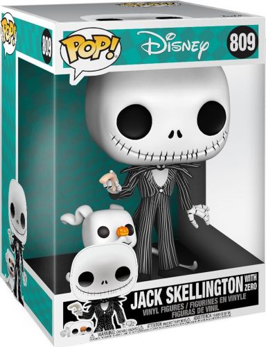 The Nightmare Before Christmas Vinylová figurka č. 809 Jack Skellington With Zero (Jumbo Pop!) Sberatelská postava standard