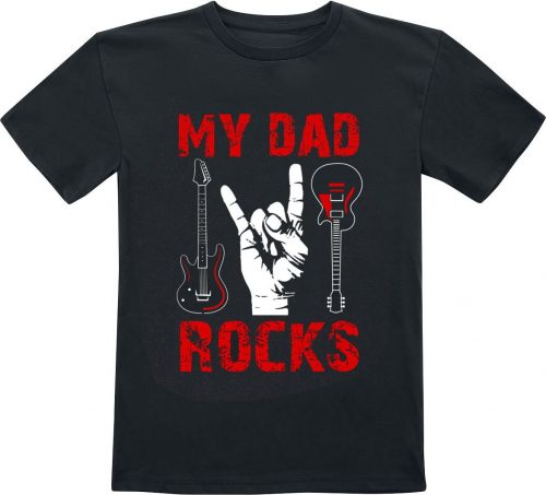 My Dad Rocks Kids - My Dad Rocks detské tricko černá