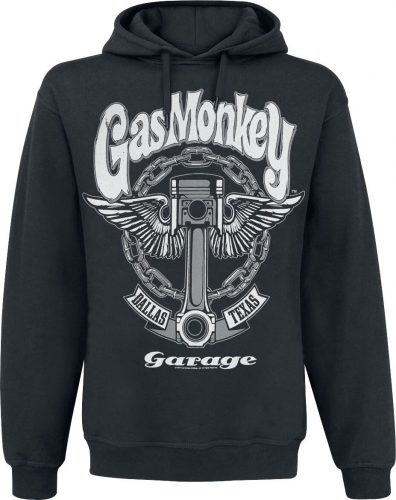 Gas Monkey Garage Big Piston Mikina s kapucí černá