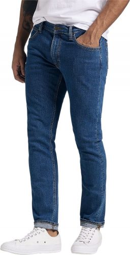 Džíny Lee Luke Slim Tapered Fit Mid Stone Wash Džíny modrá