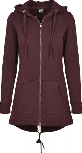 Urban Classics Ladies Sweat Parka Dámská mikina s kapucí na zip vínová