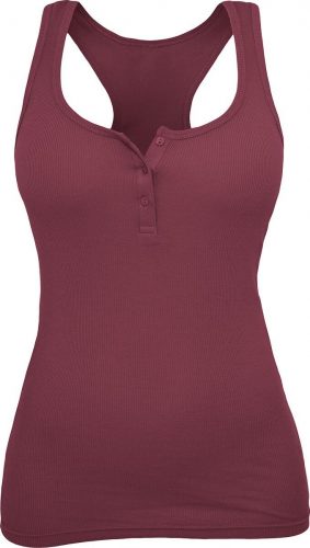 RED by EMP Button Tanktop Dámský top burgundská červeň