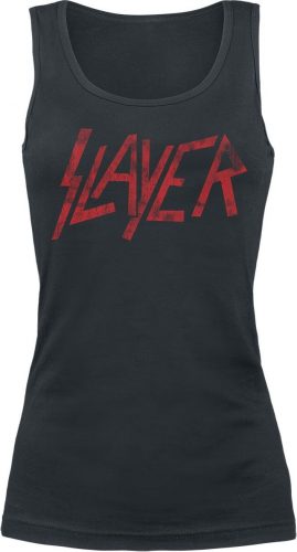 Slayer Distressed Logo Dámský top černá