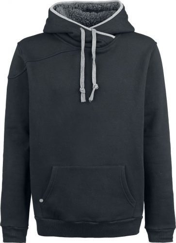 Black Premium by EMP Teddy Hoodie Mikina s kapucí cerná/šedá