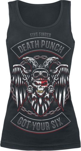 Five Finger Death Punch Biker Badge Dámský top černá