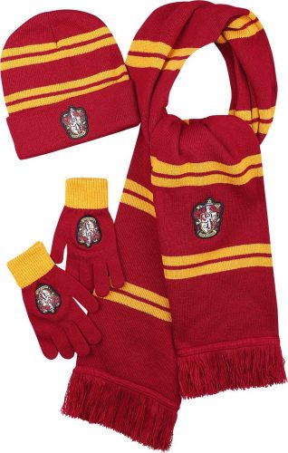 Harry Potter Gryffindor - Winter-Set zimní souprava cervená/žlutá