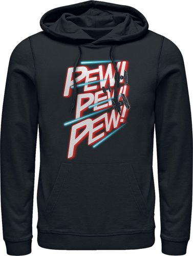 Star Wars PEW PEW PEW Mikina s kapucí černá