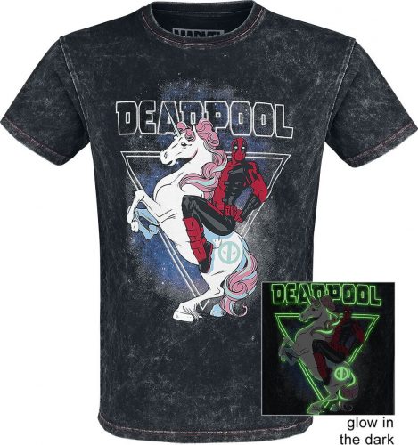 Deadpool Glow in the Dark Tričko černá