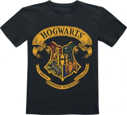 Harry Potter Kids - Hogwarts Crest detské tricko černá