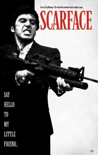 Scarface Say hello to my little friend... plakát vícebarevný