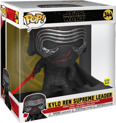 Star Wars Vinylová figurka č. 344 Episode 9 - The Rise of Skywalker - Kylo Ren (GITD) (Jumbo Pop!) Sberatelská postava standard