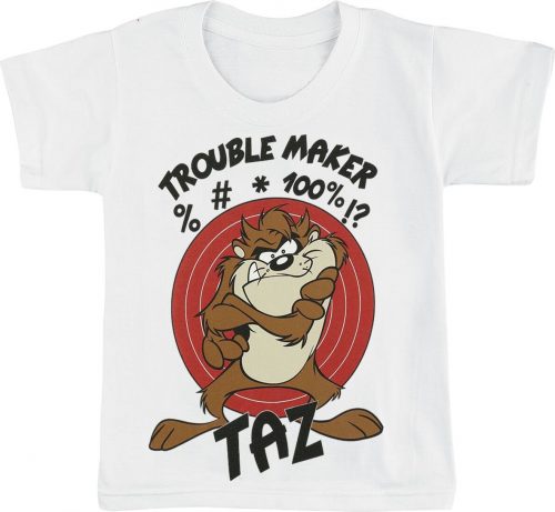 Looney Tunes Kids - Trouble Maker Taz detské tricko bílá