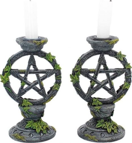 Anne Stokes Svíčky Wiccan Pentagram Svícen standard