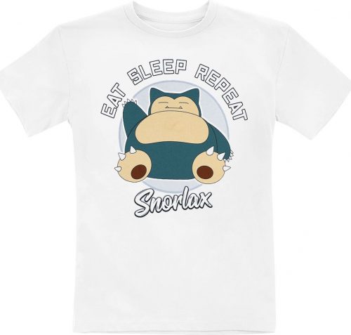 Pokémon Kids - Snorlax Eat Sleep Repeat detské tricko bílá