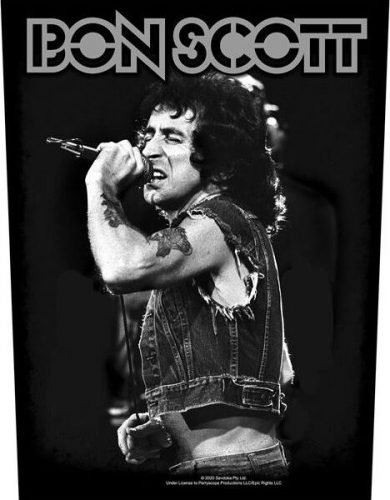 Bon Scott Bon Scott nášivka na záda cerná/bílá