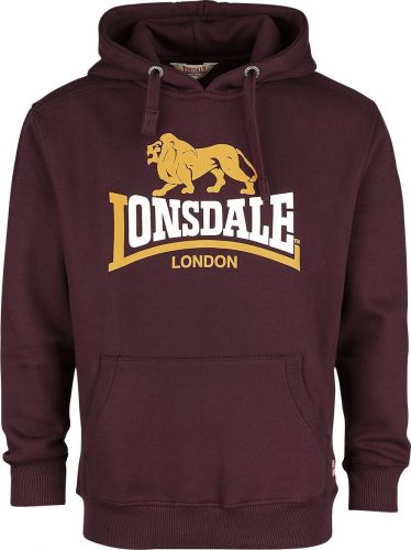 Lonsdale London Thurning Mikina s kapucí bordová