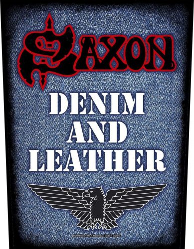 Saxon Denim & leather nášivka na záda vícebarevný