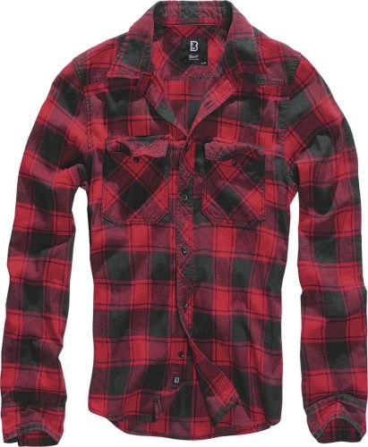 Brandit Checkshirt Košile cervená/cerná