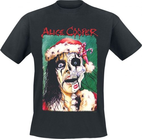 Alice Cooper Xmas Card Tričko černá