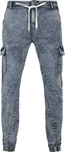 Urban Classics Denim Cargo Jogging Pants Cargo kalhoty modrá