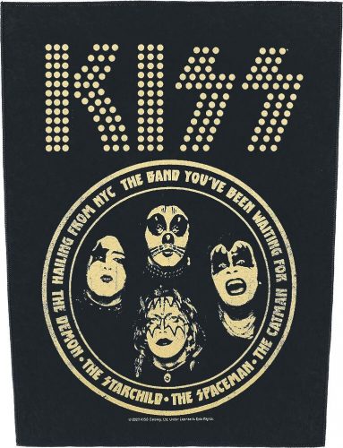 Kiss Hailing From NYC nášivka na záda cerná/žlutá