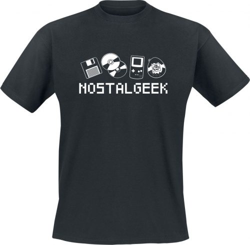 Nostalgeek Tričko černá